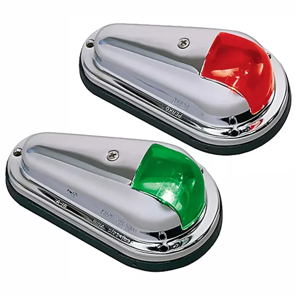 Perko Vertical Mount Side Lights - 12V - Red & Green - (Pair) - 0955DP0STS
