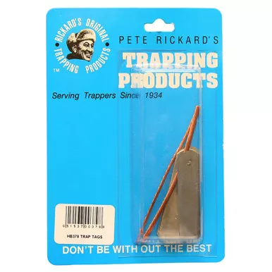 Pete Rickard HB379 Zinc Trap Tags, 2 Inches, Silver, 25 Pack