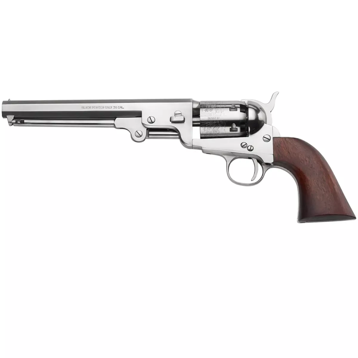 Pietta 1851 Navy "Old Silver" 36 Cal 6 Shot 7.50"