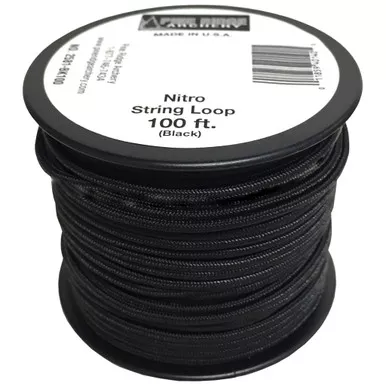 Pine Ridge 2581-BK100 Nitro String Loop, 100 Feet, Black
