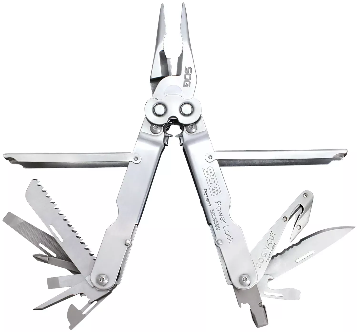 PowerLock V-Cutter Polished 420 Stainless Steel 7″ Long Includes Sheath
