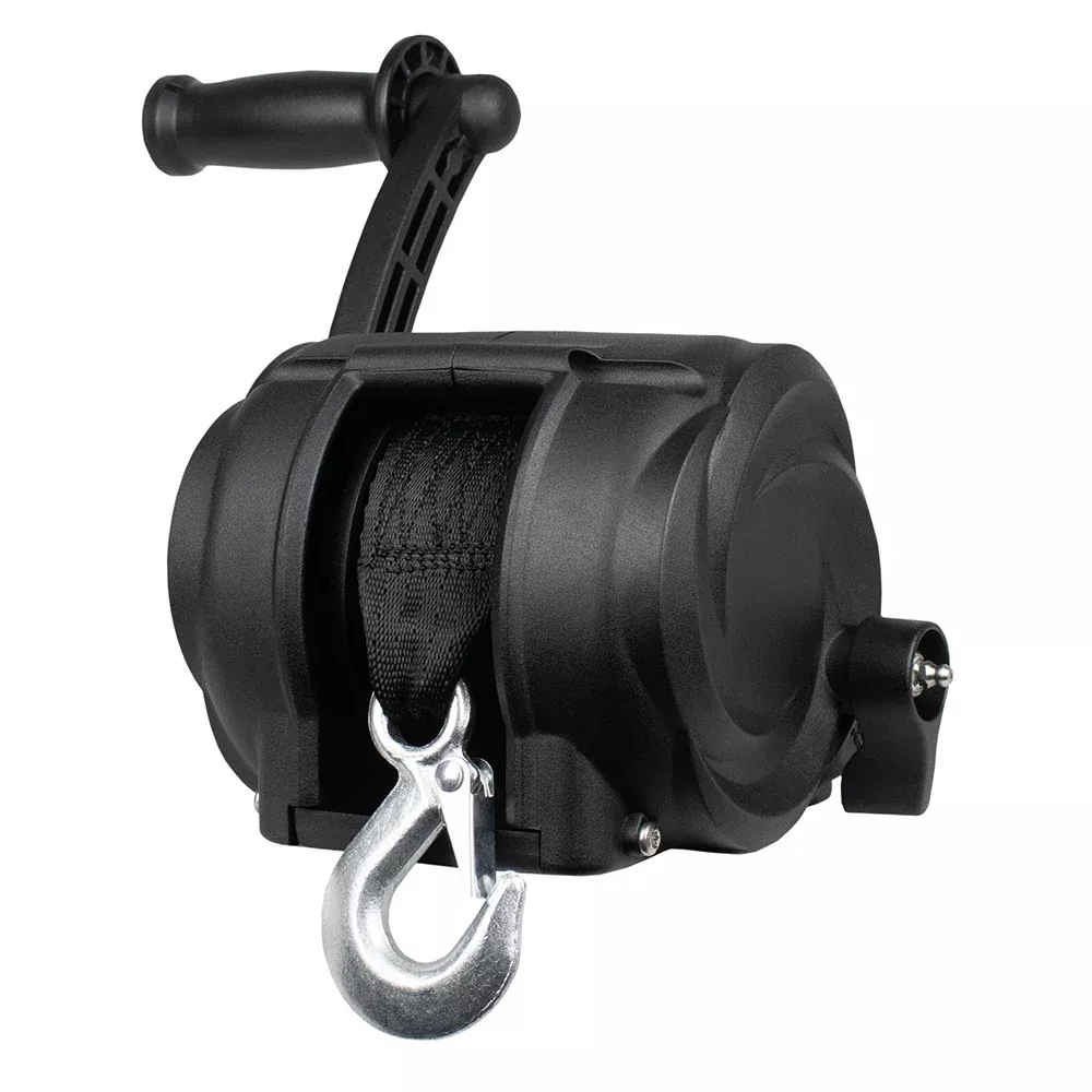Powerwinch Premier Series Winch 2000lb, 8″, Crank Arm – Carbon Black [21300-W-2000-8-B-R]