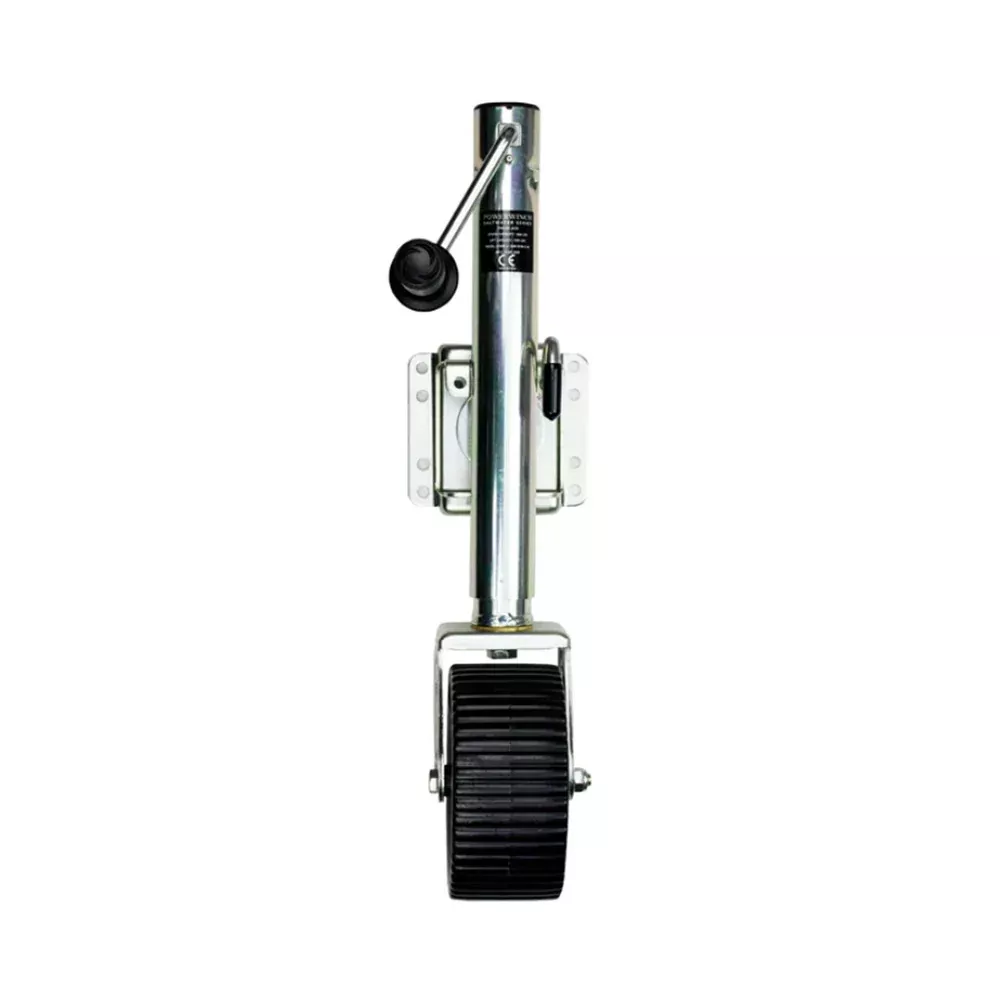Powerwinch Saltwater Series Jack – 1200lb, Weld-On, Single Wheel Wide, Zinc 500+ HR Salt Spray [21600-J-1500-W1W-Z-R]