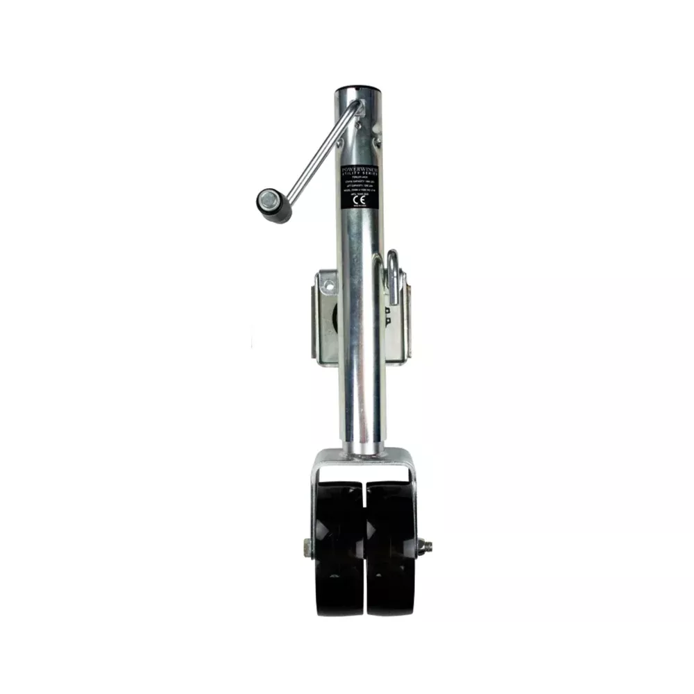 Powerwinch Utility Series Jack – 1500lb, Weld-On, Double Wheel, Zinc [21500-J-1500-W2-Z-R]