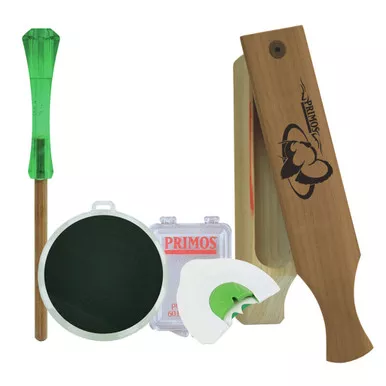 Primos 272 Turkey Starter Pack Slate Call and 3 Mouth Calls, Green