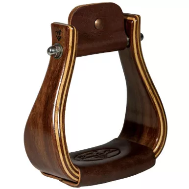 PROFESSIONAL'S CHOICE 3in Gloss Wood Stirrups (WS3)