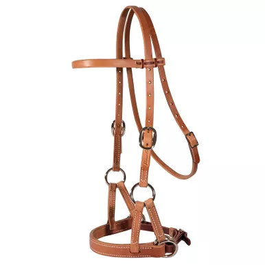 PROFESSIONAL'S CHOICE D&S Leather Nose Side Pull (8092)