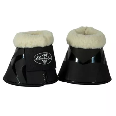 PROFESSIONAL'S CHOICE Hard Shell All-Purpose Black Bell Boots with Faux Fleece Lining