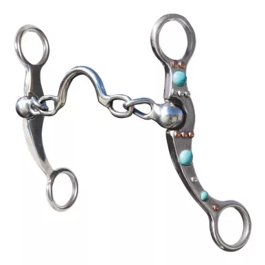 PROFESSIONAL'S CHOICE Turquoise Dot Shank Low Port Chain Bit (PCB-141)