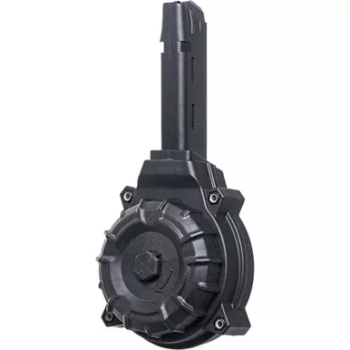 ProMag DRM-A11 Polymer Drum Magazine, Glock 17/19, 9mm, Black, 50 Round