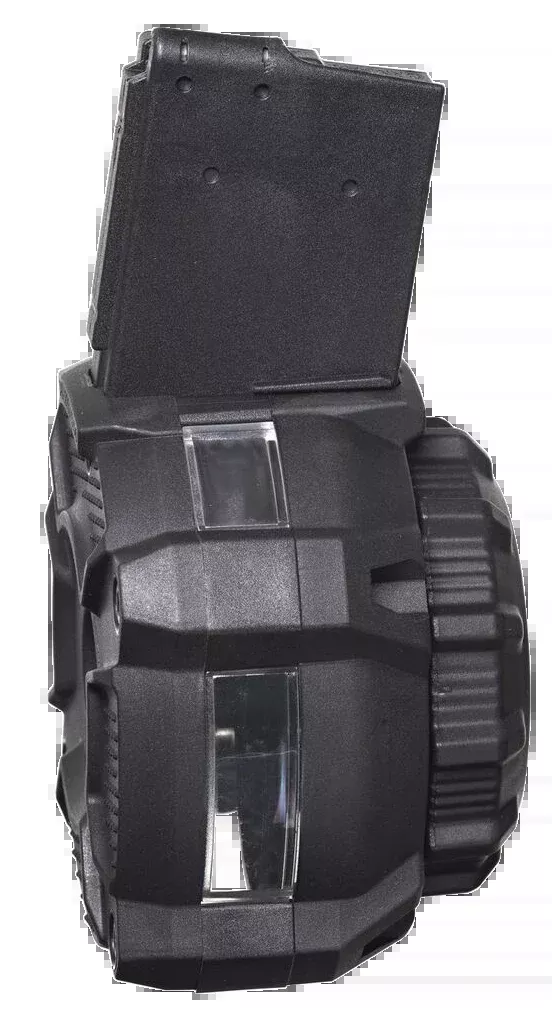 Promag Polymer Drum Magazine Ar-15 .223/5.56mm Black W/ Window 65 Rd.