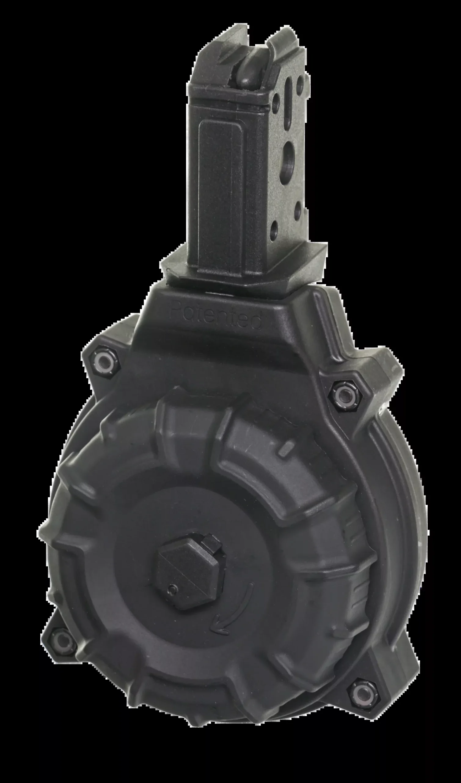 Promag Polymer Drum Magazine Cz Scorpion 9mm Black 50 Rd.
