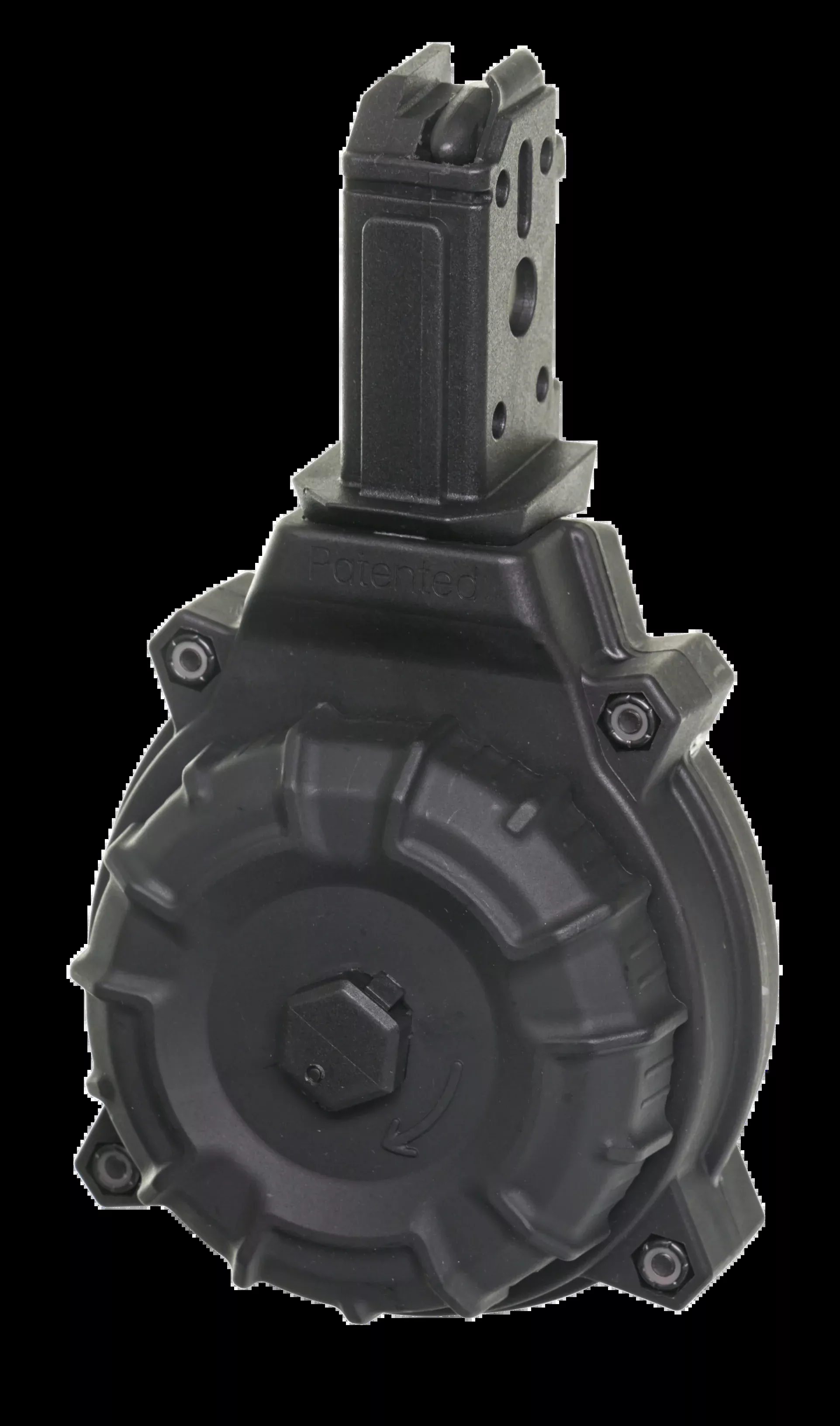Promag Polymer Drum Magazine Cz Scorpion 9mm Black 50 Rd.