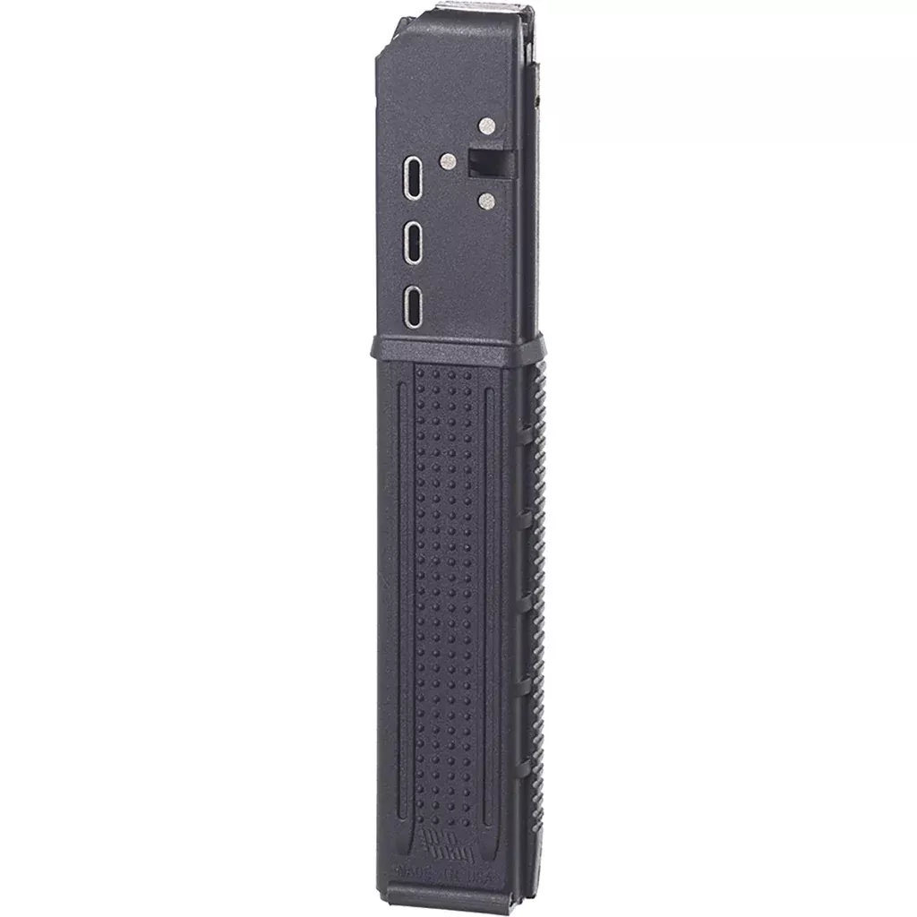 Promag Polymer Magazine Ar-15 Colt 9mm Black Steel Lined 32 Rd.