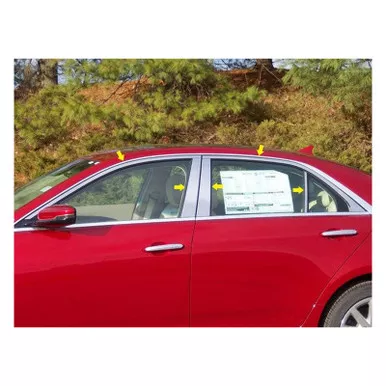 QAA 10-Piece Stainless Steel Window Accent Package Fits Cadillac CTS 2014-2019 (WP54250)