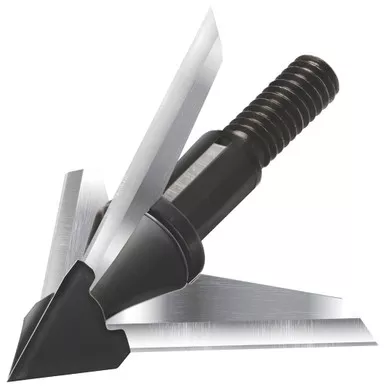 QAD BX100-S Exodus Broadheads Swept Blade, 100 Grain, Black, 3 Pack