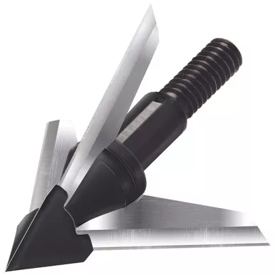 QAD BX125-S Exodus Broadheads Swept Blade, 125 Grain, Black, 3 Pack