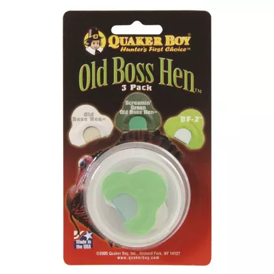Quaker Boy 11308 Old Boss Hen Turkey Call, Green, 3 Pack