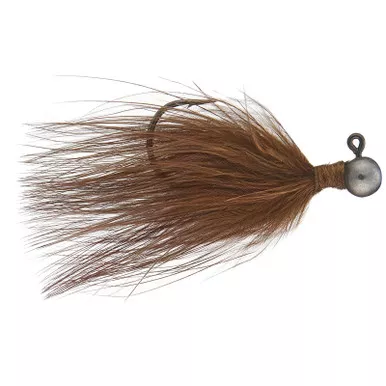 Queen Tackle L.S. Tungsten Ping Hair Jig 2pk Brown 1/8 Oz