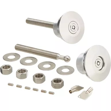 QUIK-LATCH Aluminum Low Profile Locking Quick Release Hood Pin Kit (QL-50L-LP)