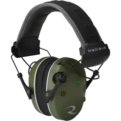 Radians R3400EQCS Quad Mic Electronic Earmuff, Green, 1 Pack