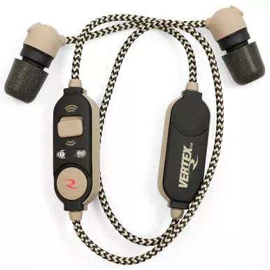 Radians VX-AC40 Vertex Corded Electronic Earbuds, Tan