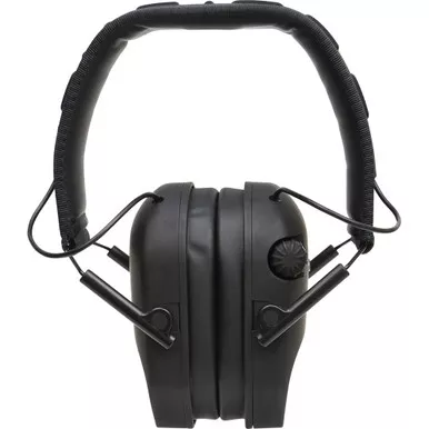 Radians VX0110CS Vertex Slim Dual Mic Electronic Muff, Black, 1 Pack
