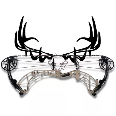 Raxx Bow Hanger Elk Skull Crossbow, Black