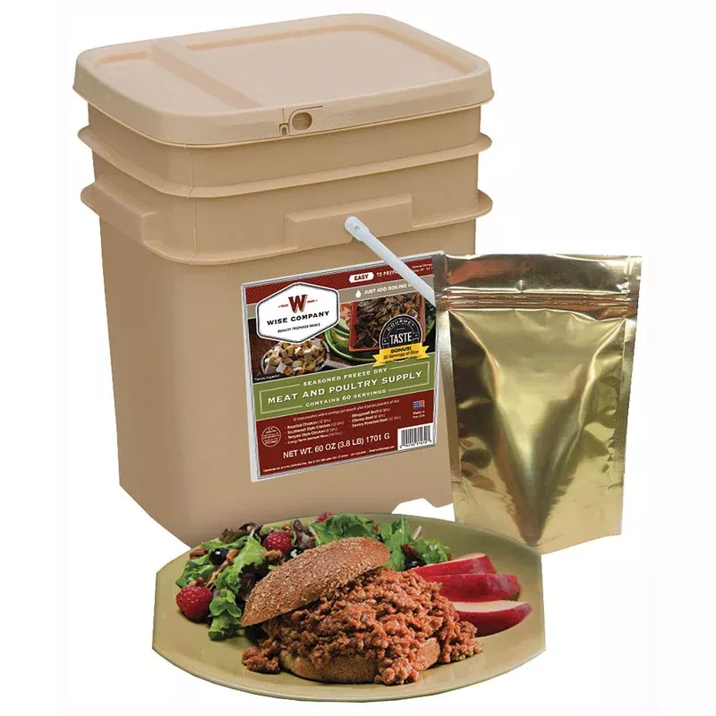 ReadyWise Emergency Food 60 Meat Supply – Long Shelf Life Survival Meal Kit