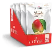 ReadyWise Simple Kitchen Freeze Dried Fruit Mango 6pak 4 Servings Gluten Free, Vegetarian SK05-911