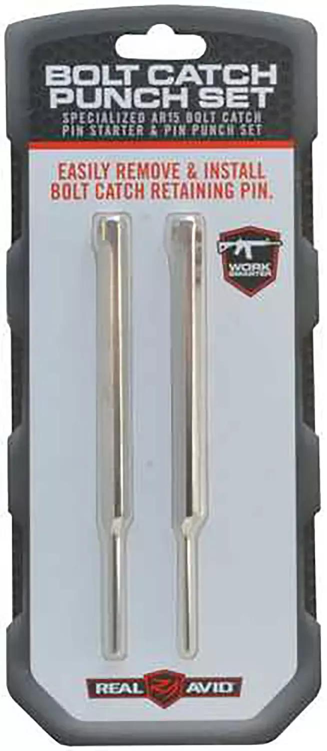 Real Avid Bolt Catch Punch Set Silver 223 Rem/5.56x45mm NATO AR-Platform 2 Pieces