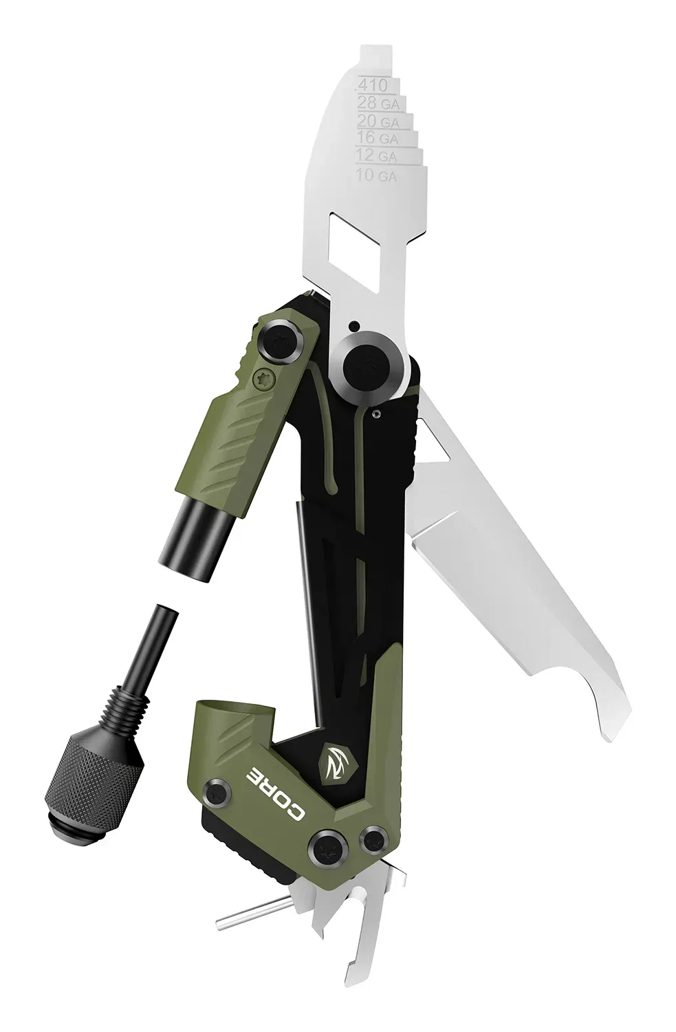 Real Avid Core Gun Tool Olive Green/Black Stainless Steel Shotgun