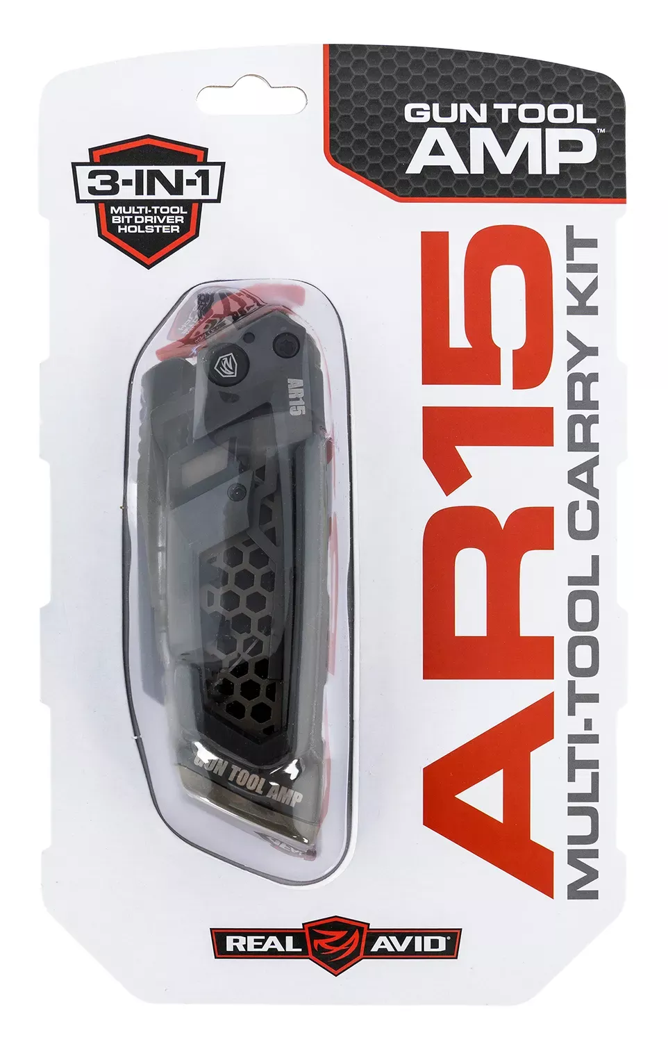 Real Avid Gun Tool AMP-AR Gray/OD Steel Folding Multi-tool for AR-15