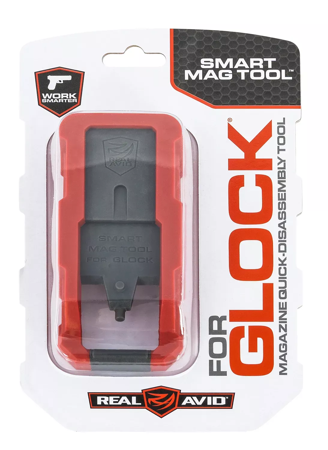 Real Avid Smart Mag Tool Red Finish with Gray Accents for Glock