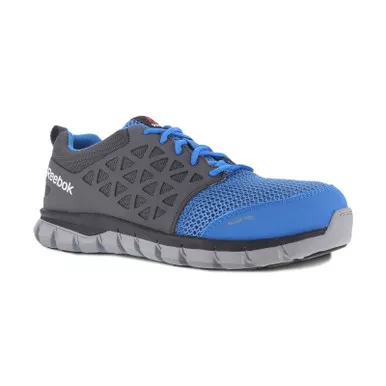 REEBOK Women's Sublite Cushion Work Blue/Gray Athletic Work Shoes (RB044)