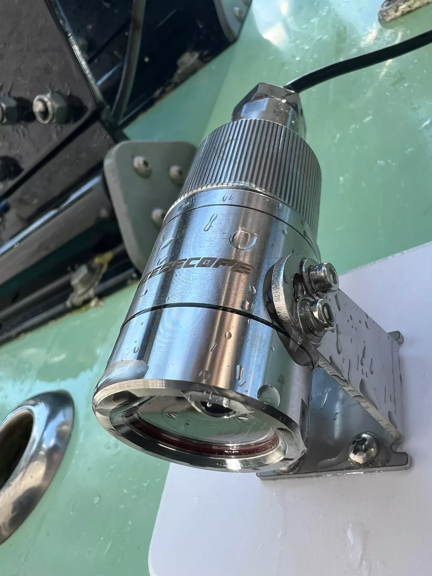 Reef Scope Transom Mount Underwater Camera | Rover T1 | 120° Wide Angle | 2MP Sony | IP68 Waterproof | 13ft Cable | For Boats & Marine Use