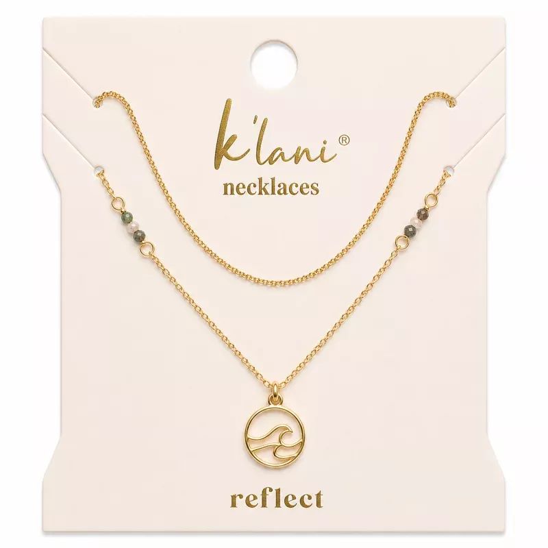 Reflect Golden Wave Necklace Set