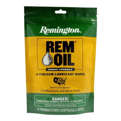 Remington 18411 Rem Oil Wipes, 12 Count