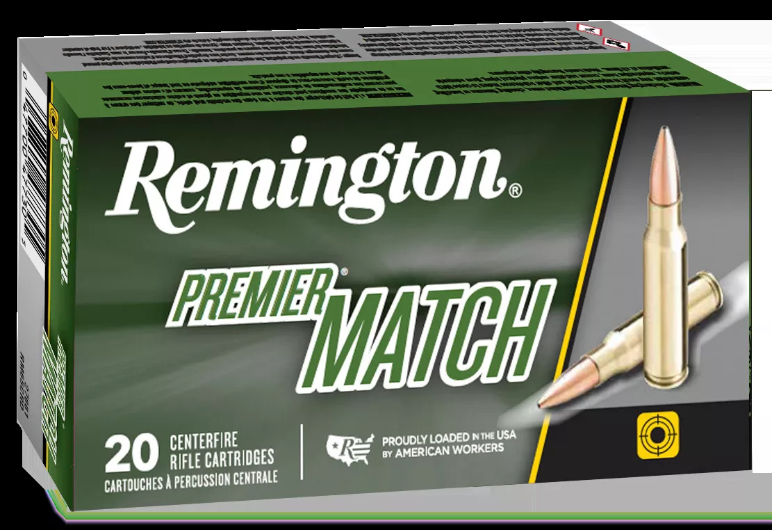Remington Ammunition Premier Match223 Rem 52 gr Hollow Point Boat-Tail (HPBT) 20 Bx/10 Cs
