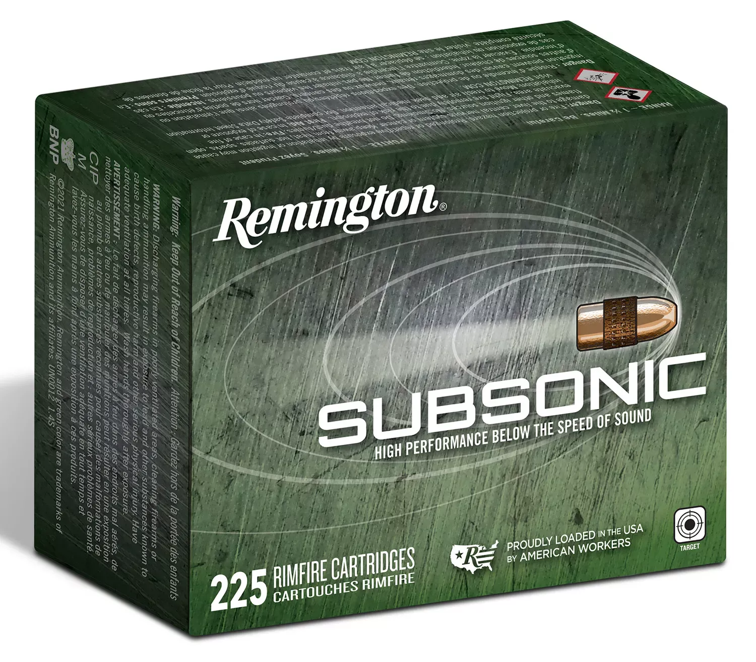 Remington Ammunition Subsonic Rimfire 22 LR 40 Gr. HP 225/Box