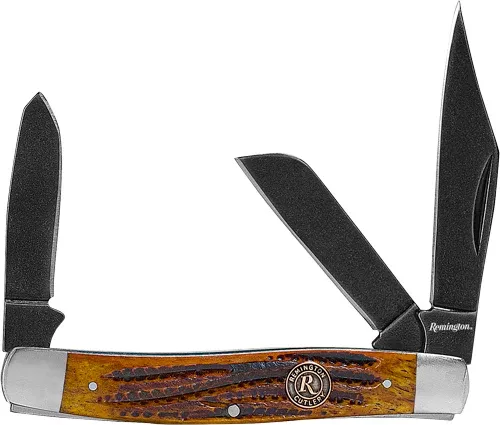 Remington Cutlery Back Woods – 4″ Stockman Bone/s-washed