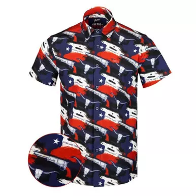 RETRO RIFLE Retro Texas Button Up Short Sleeve Shirt (44928001)