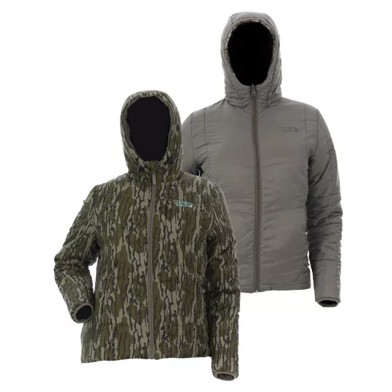 Reversible Puffer Jacket|Mossy Oak Bottomland Original and Stone&Realtree Edge and Stone|XXS&XS&Small&Medium&Large&XL&2XL&3XL&4XL&5XL