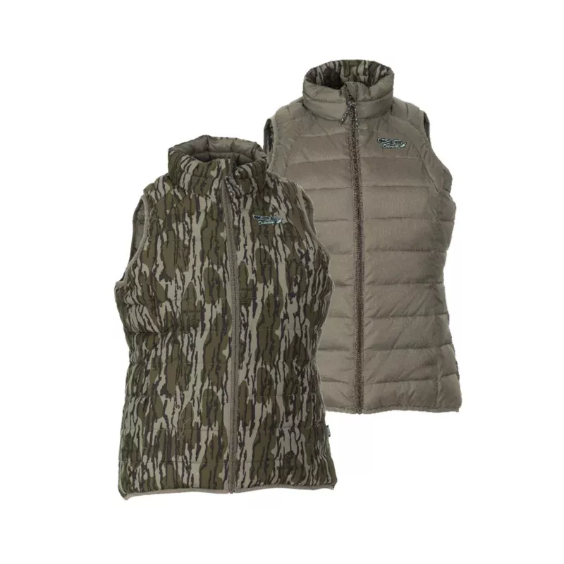 Reversible Puffer Vest|Mossy Oak Bottomland Original and Stone&Realtree Edge and Stone|XS&Small&Medium&Large&XL&2XL&3XL&4XL&5XL