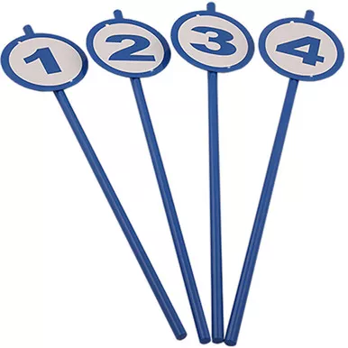 Rinehart 96011 BowTree Target Number Stake Kit, 20 Inches, Blue, 10 Pack