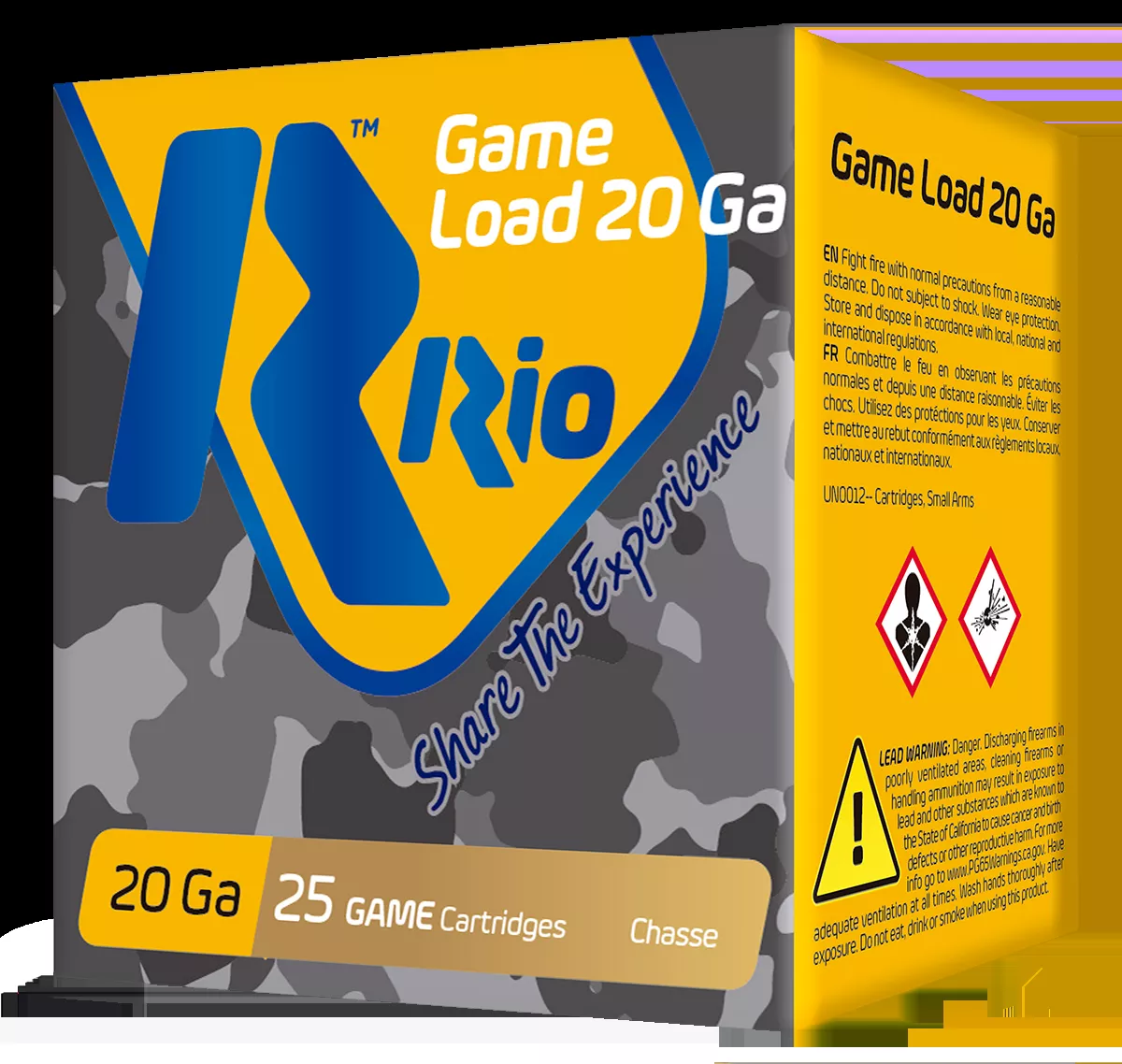 Rio Ammunition Game Load 20 Ga 2.75" 1 oz #7.5 Lead Shot 25 Shells Per Box