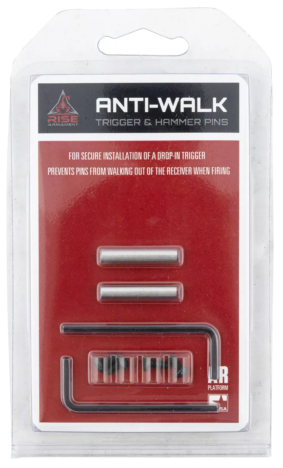 Rise ArmamentAnti-Walk Pin SetStainless Steel for AR-15 & AR-10