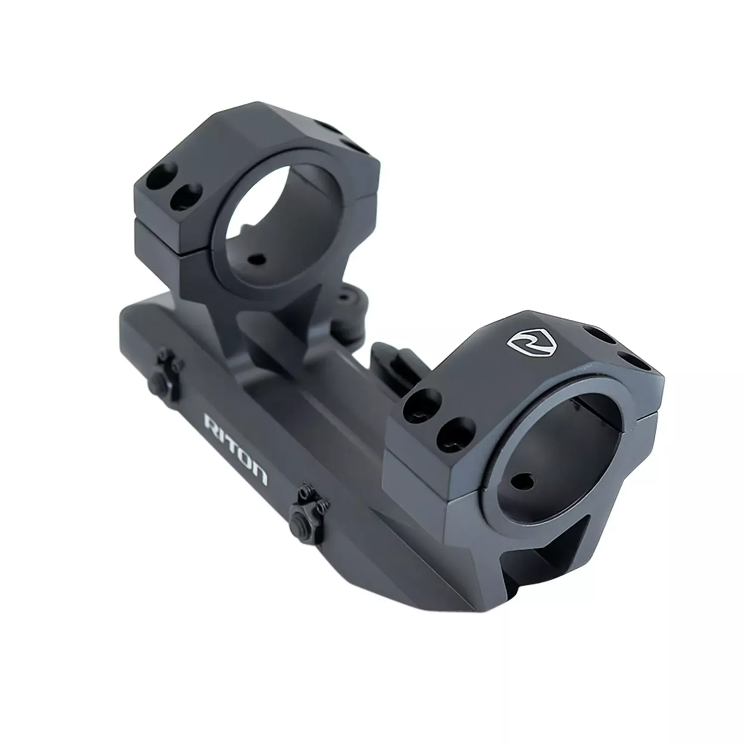 Riton Optics Precision Scope Mount/Ring Combo Matte Black Quick Detach 30mm Tube Picatinny/Weaver Mount Black Anodized Rifle