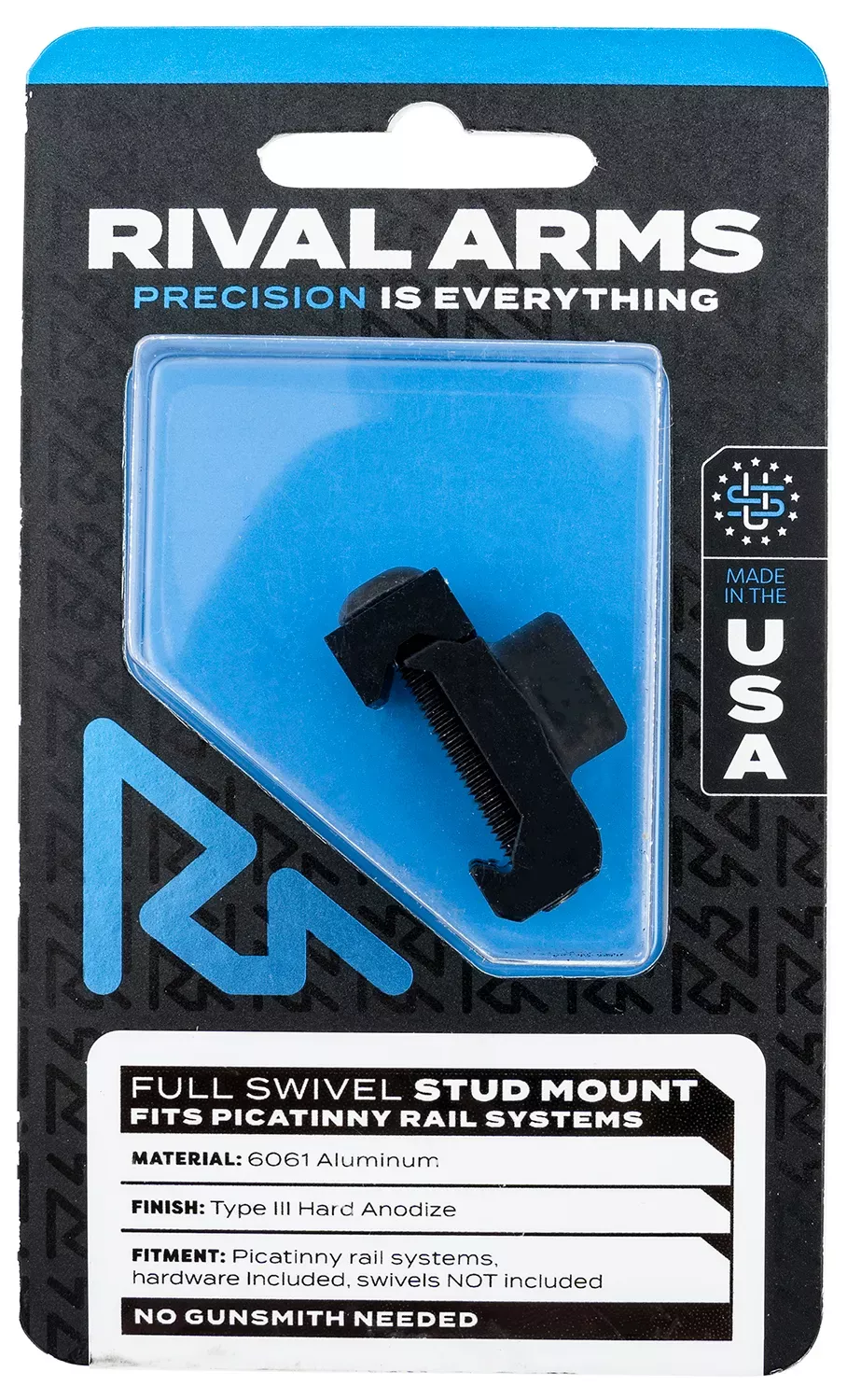 Rival Arms Full Swivel Stud Mount compatible with Picatinny Rail (Swivel Not Included)