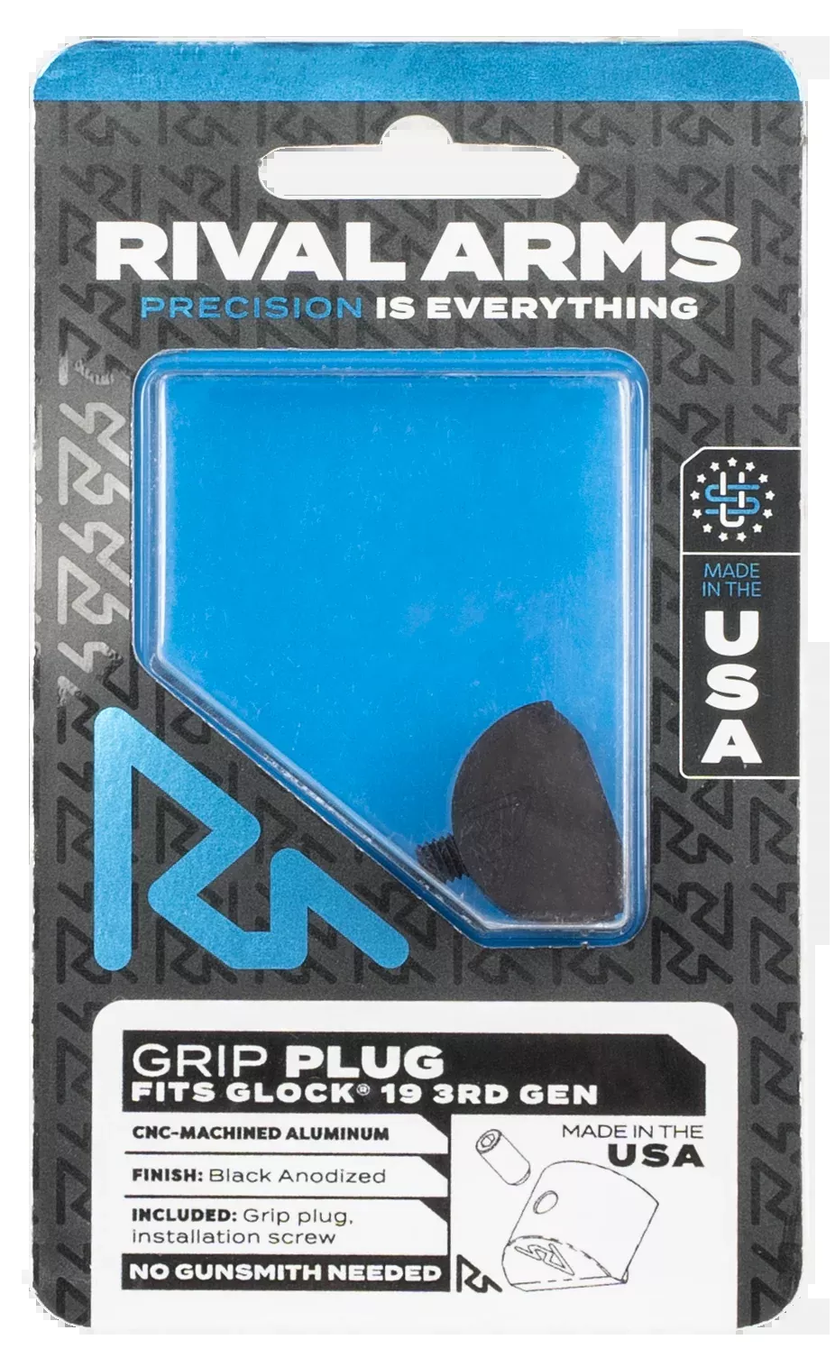 Rival Arms Grip Plug, Rival Ra75g201a Grip Plug Glock 19 Gen3 Blk
